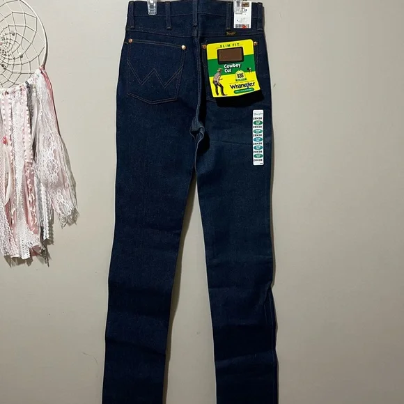 wrangler vintage 90s cowboy cut 936 slim fit denim jean - Picture 10 of 11